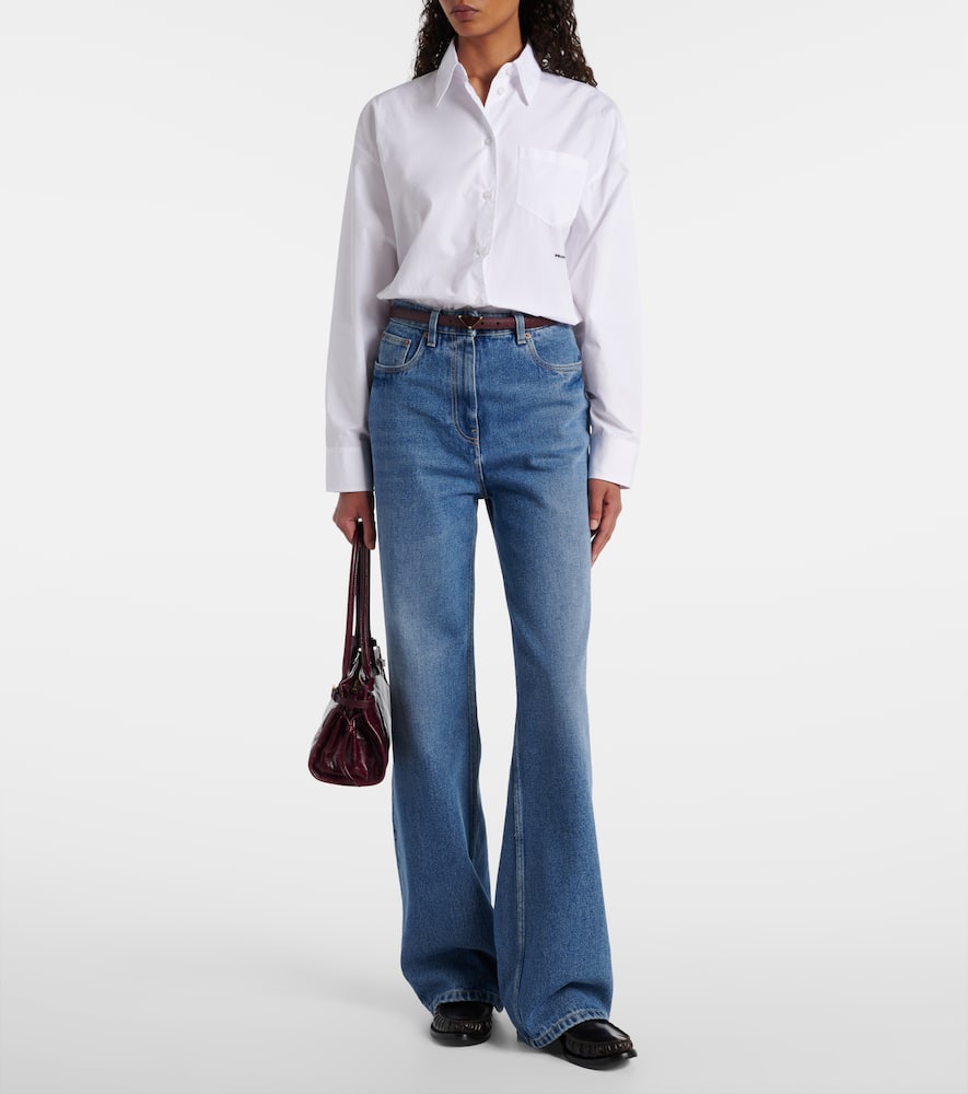 Prada Cotton Poplin Shirt In White