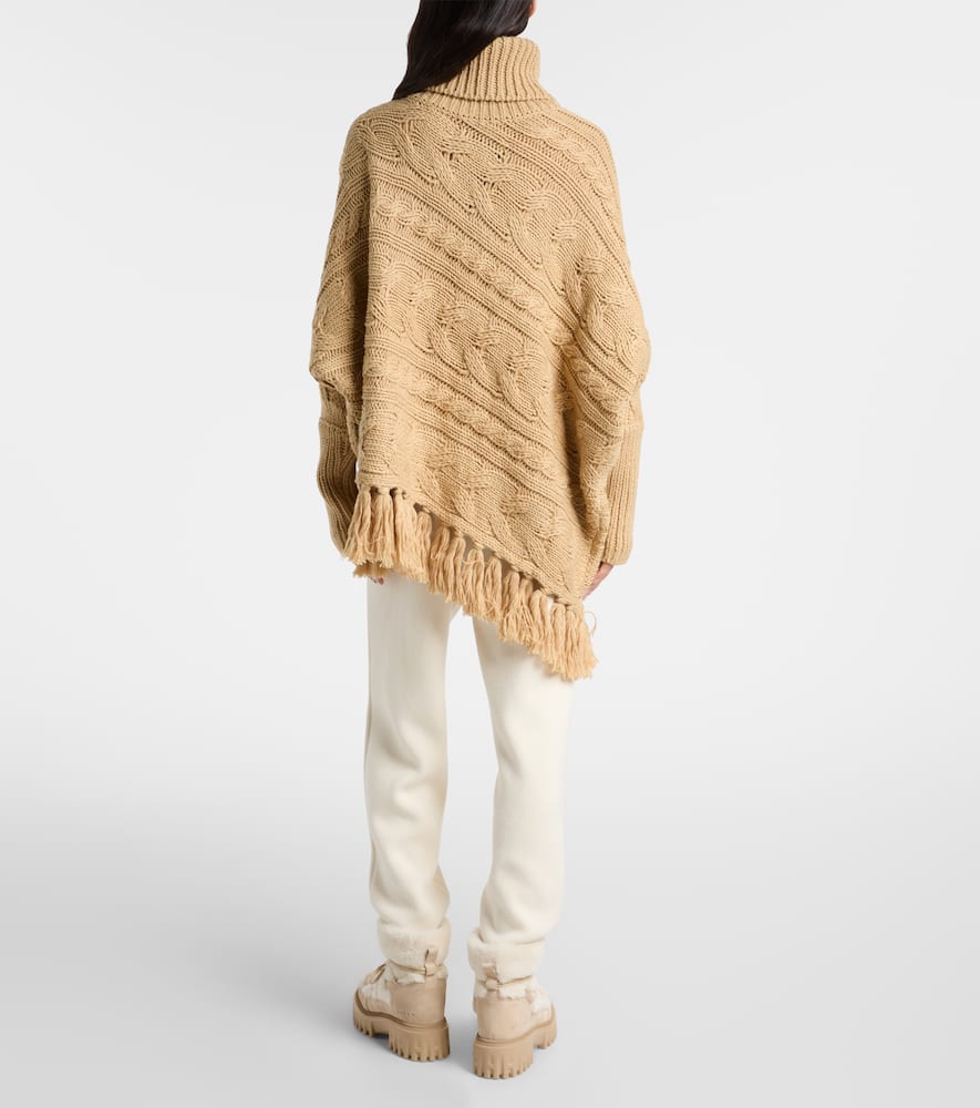 Goldbergh Asymmetric Turtleneck Wool-blend Sweater In Gold