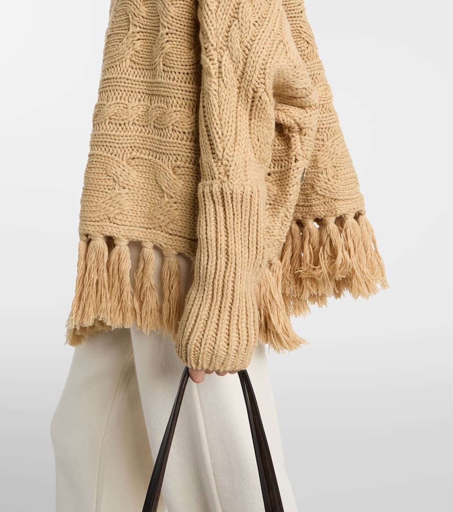 Goldbergh Asymmetric Turtleneck Wool-blend Sweater In Gold