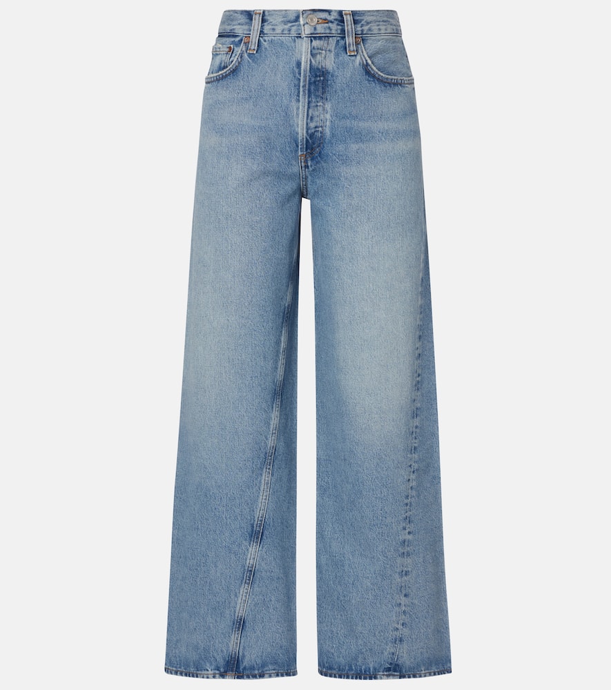 Twist low-rise wide-leg jeans
