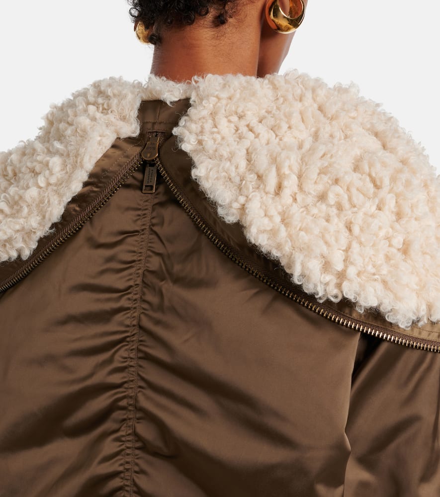 Isabel Marant Étoile Elisa Hooded Bomber Jacket In Brown