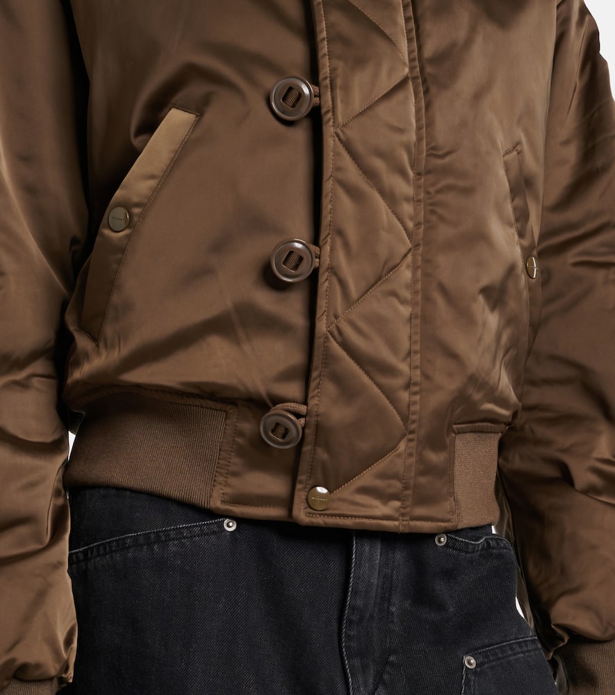 Isabel Marant Étoile Elisa Hooded Bomber Jacket In Brown