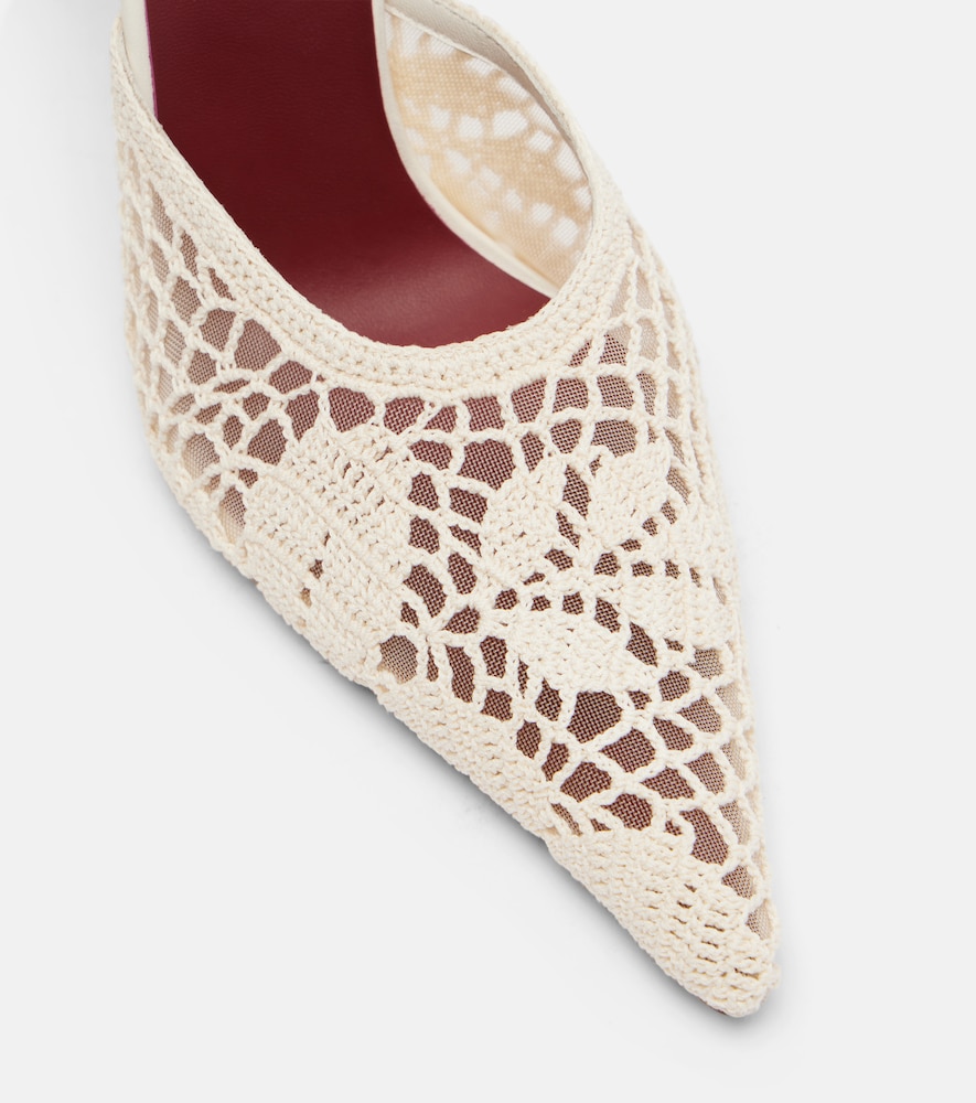  Magda Butrym Magda Butrym Crochet And Leather Mules 