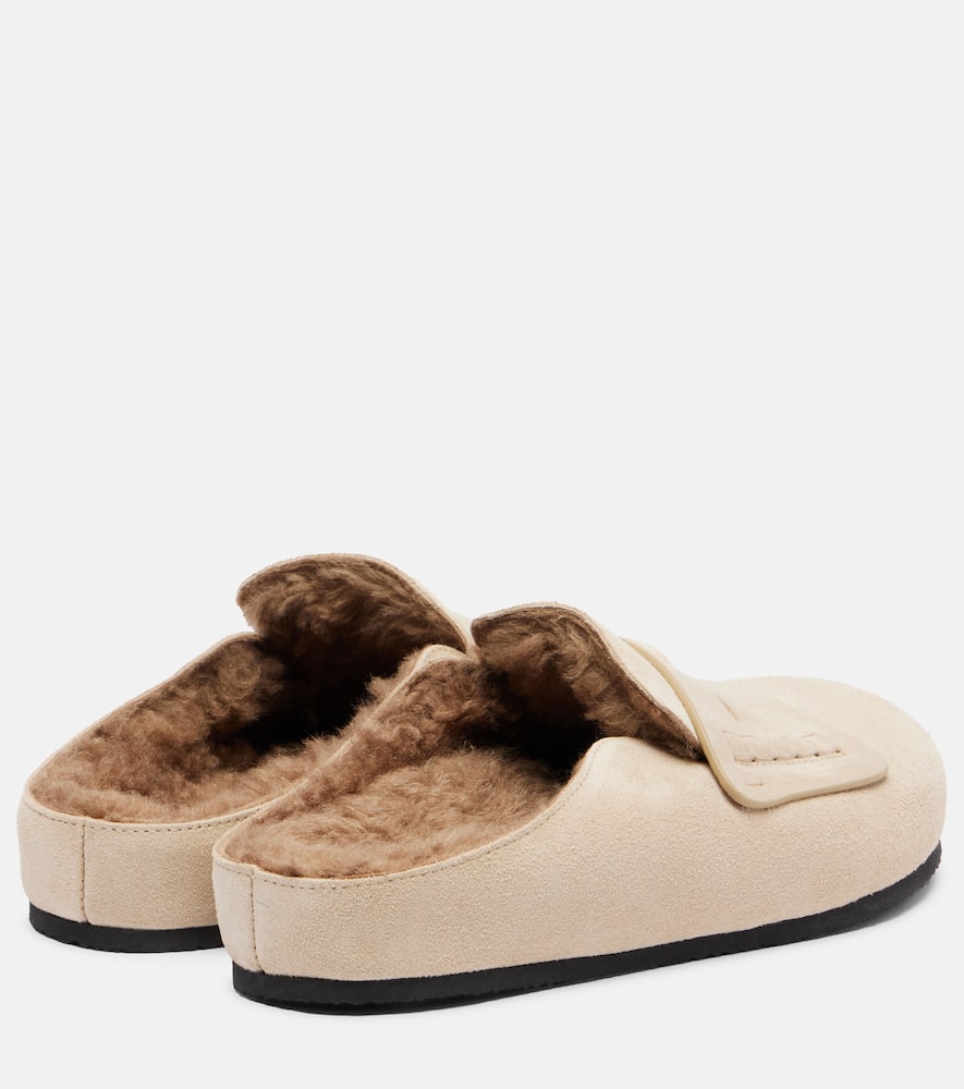 Jacquemus Les Mules Mocassin Suede Mules In Nude