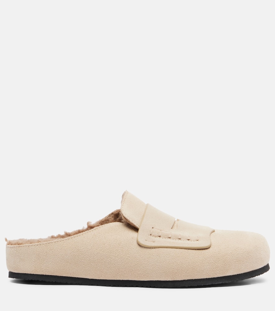 Jacquemus Les Mules Mocassin Suede Mules In Nude