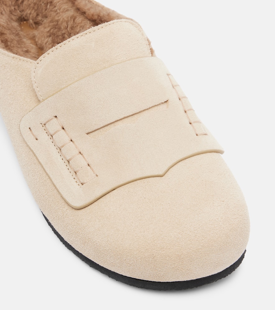 Jacquemus Les Mules Mocassin Suede Mules In Nude