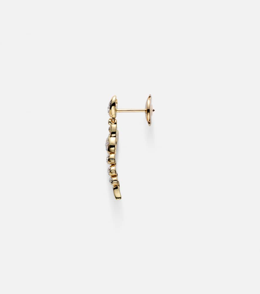 Yvonne Léon Homard Mini 9kt Gold Single Earring With Diamonds In Gold