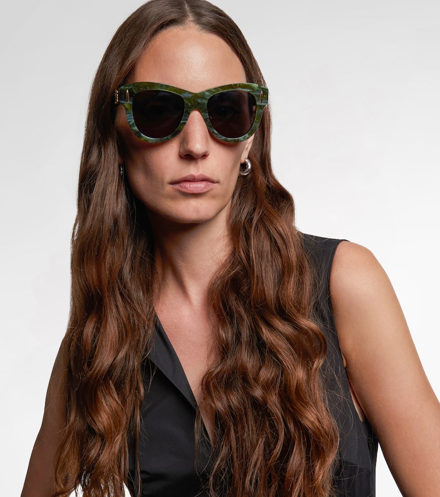 Loewe Anagram Cat-eye Sunglasses In Green