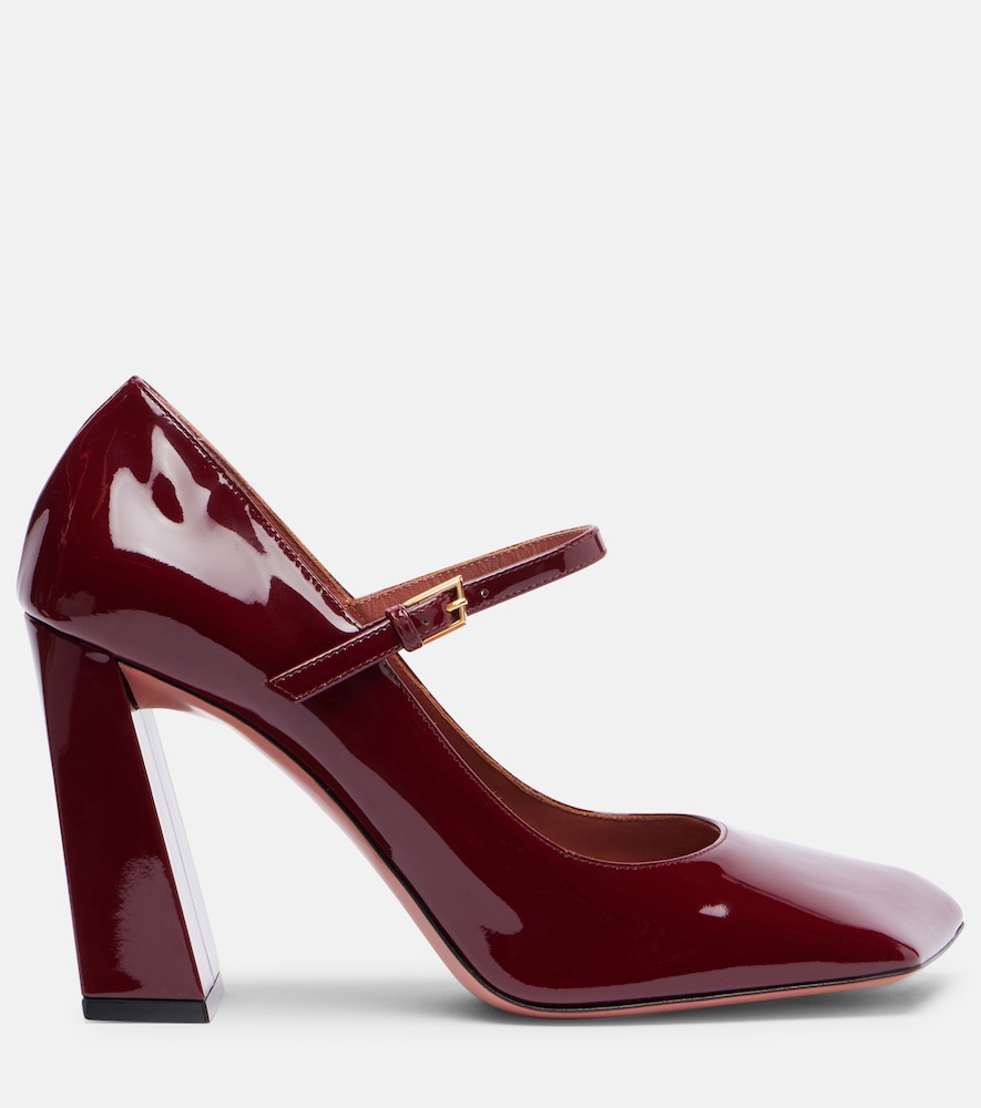  Amina Muaddi Amina Muaddi Mary-jane-pumps Charlotte 95 Aus Lackleder 