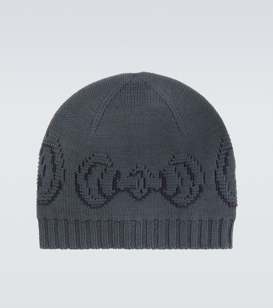 Gucci Horsebit Wool Beanie In Blue