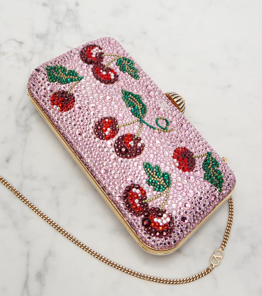 Carry Secrets Cherryfic embellished clutch