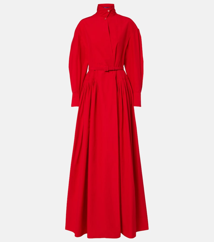 Ralph Lauren Collection Daley belted cotton-blend poplin gown