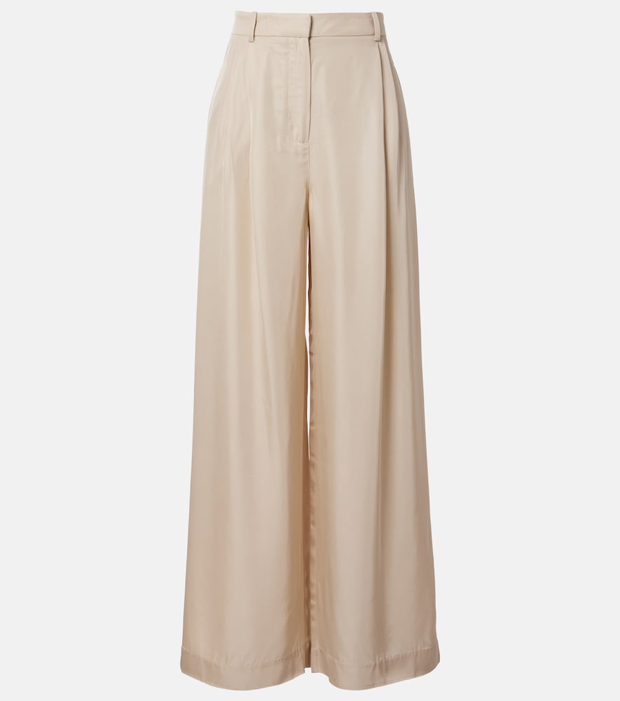 The Frankie Shop Marfa pleated twill wide-leg pants