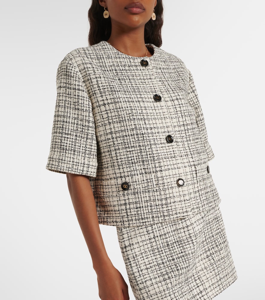  Valentino Valentino Cotton-blend Tweed Jacket 