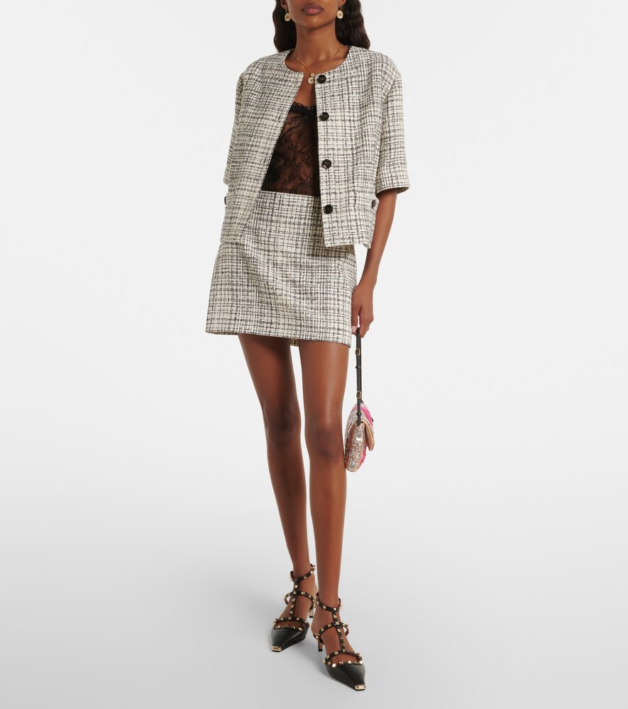  Valentino Valentino Cotton-blend Tweed Jacket 
