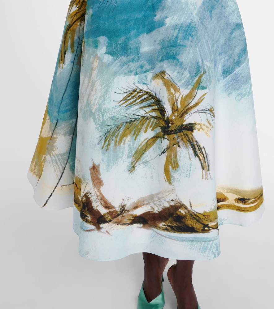 Cotton-Blend Poplin Midi