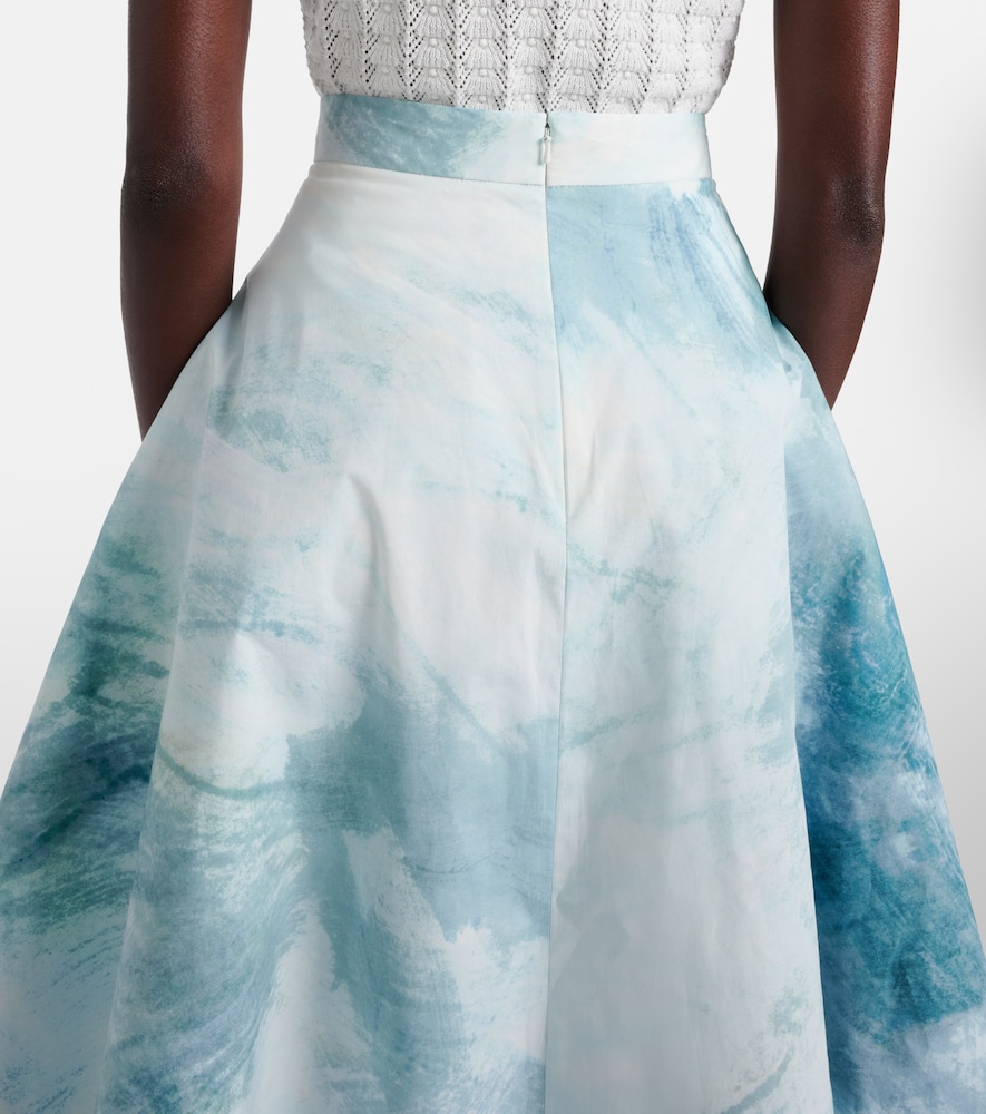 Cotton-Blend Poplin Midi
