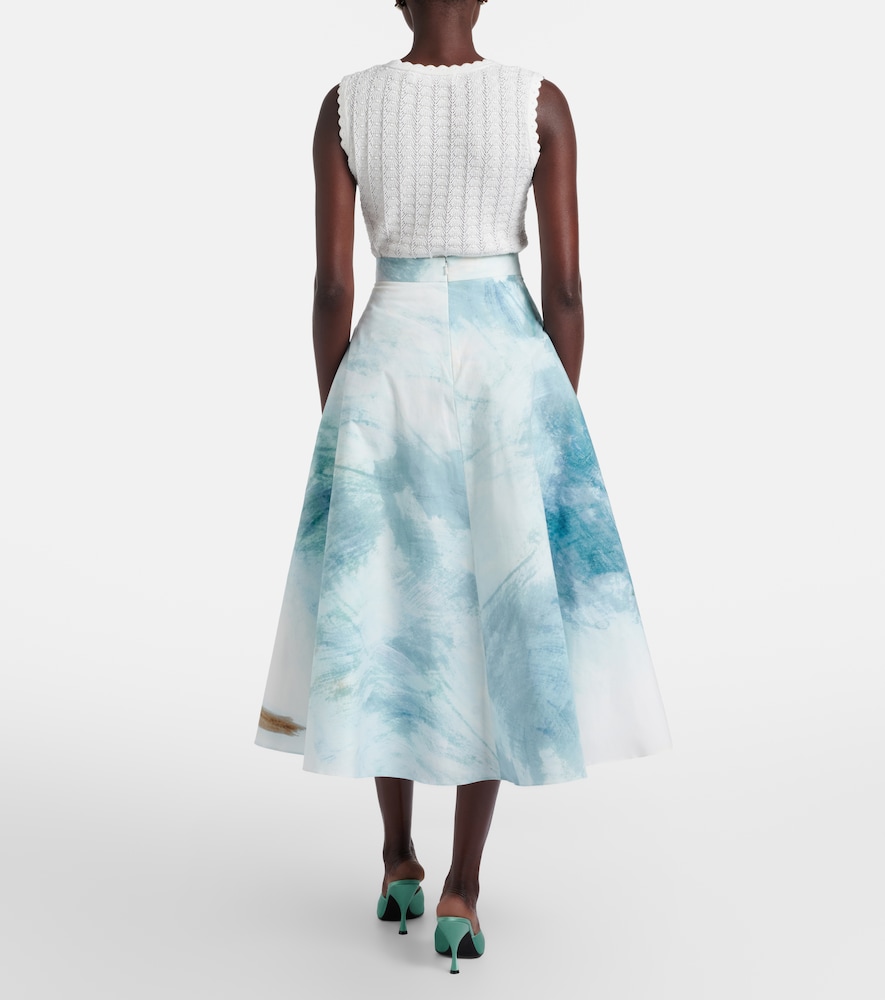 Cotton-Blend Poplin Midi