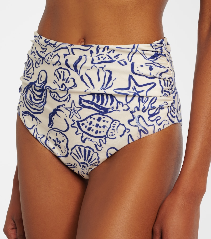  Simkhai Simkhai Teya Ruched Printed Bikini Bottoms 