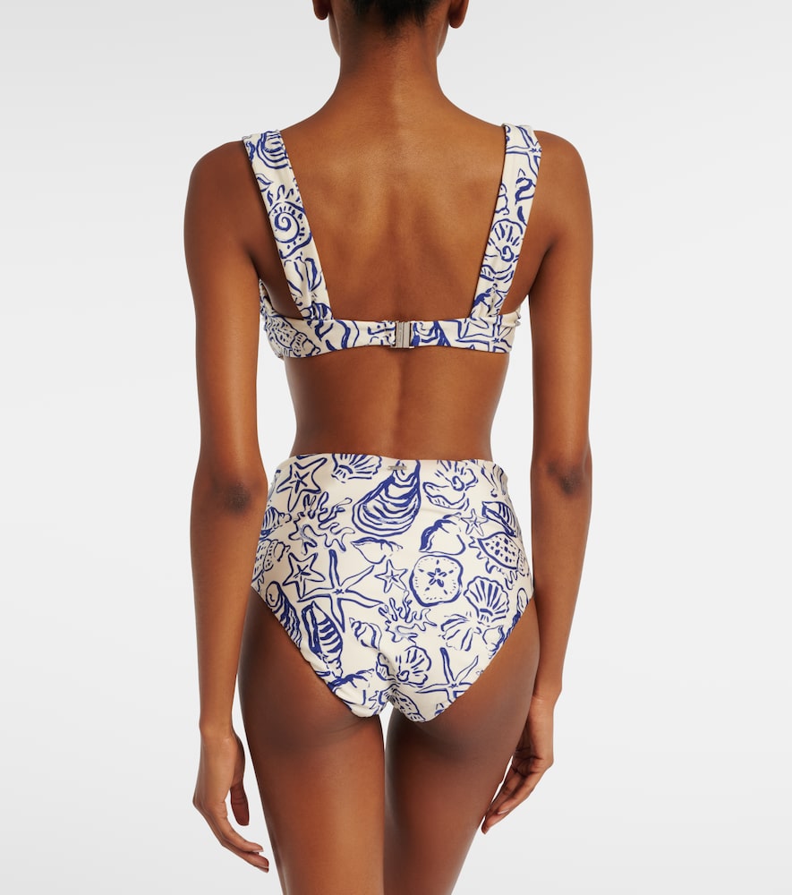  Simkhai Simkhai Teya Ruched Printed Bikini Bottoms 
