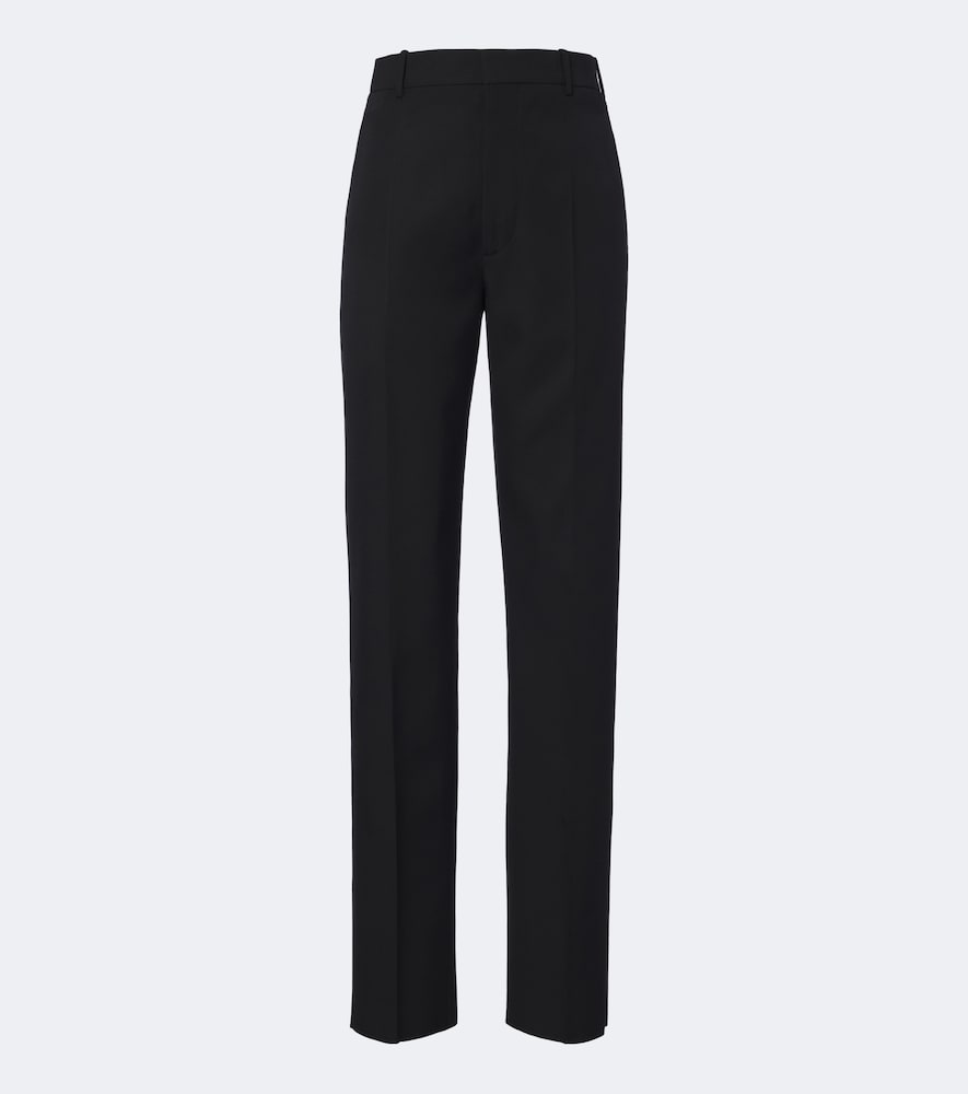 Bottega Veneta Wool Straight Pants In Black
