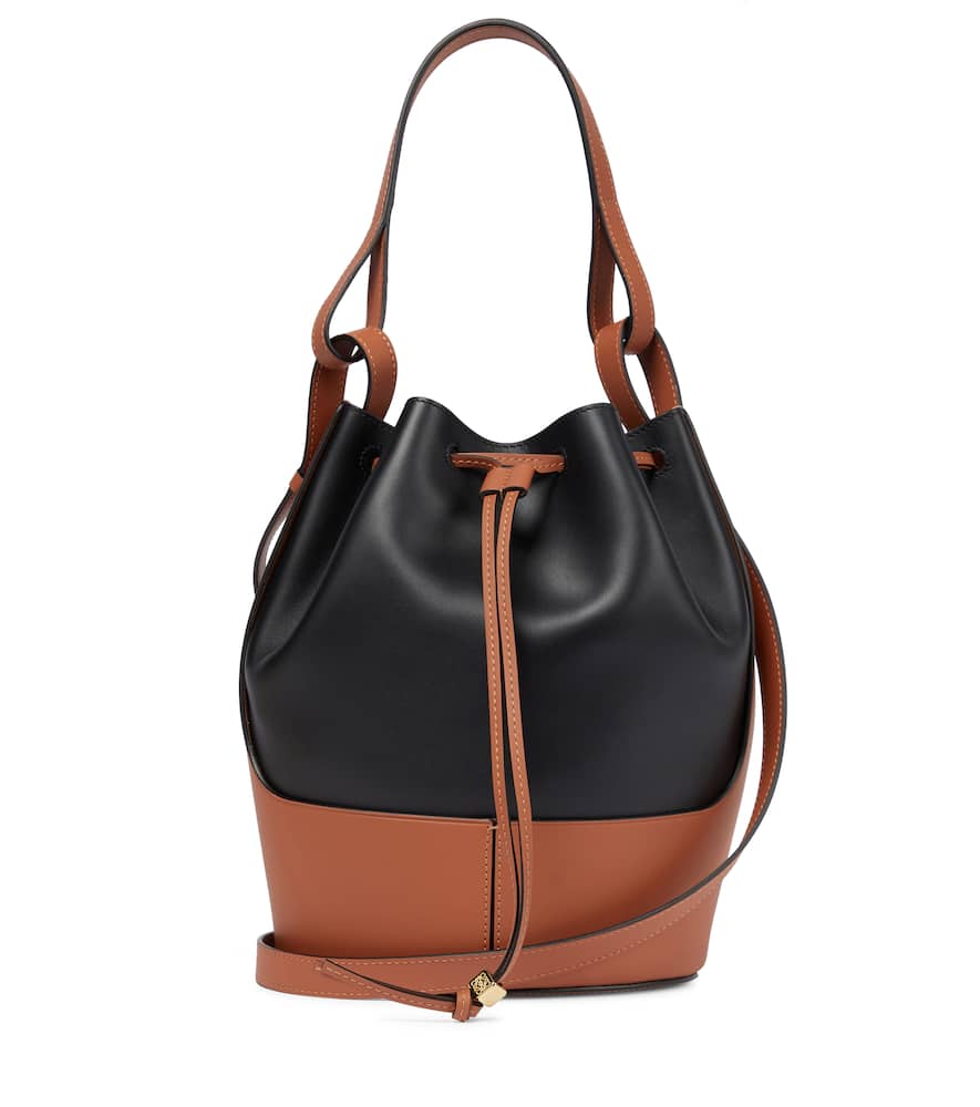 Click to view more detailed imagery on our partner's website Loewe Balloon Medium Leather Shoulder Bag In Black