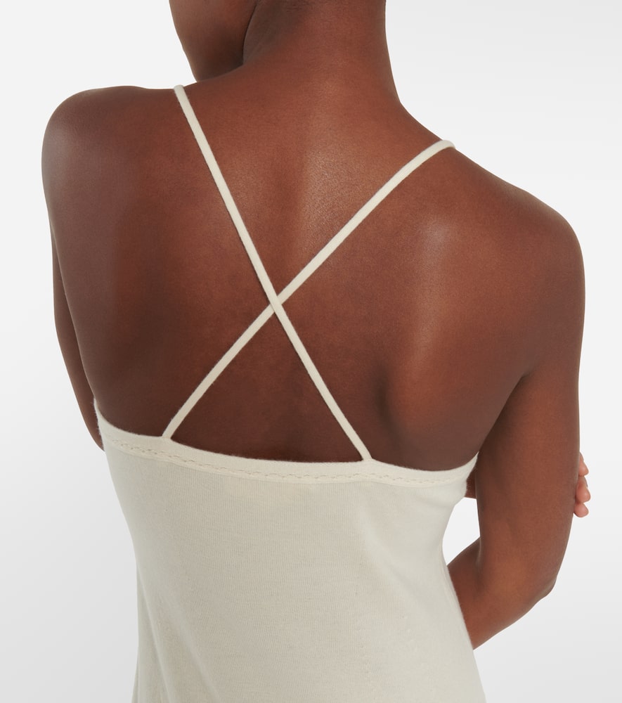 Loro Piana Cashmere Maxi Dress In White Snow