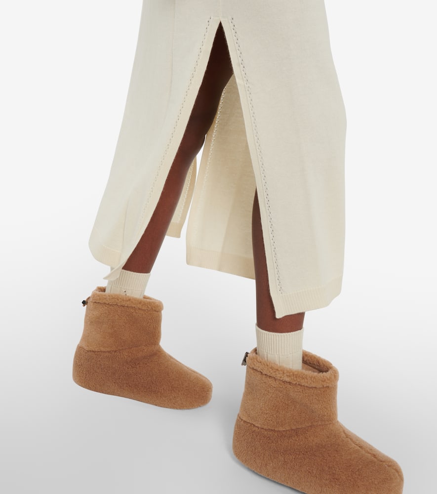Loro Piana Cashmere Maxi Dress In White Snow