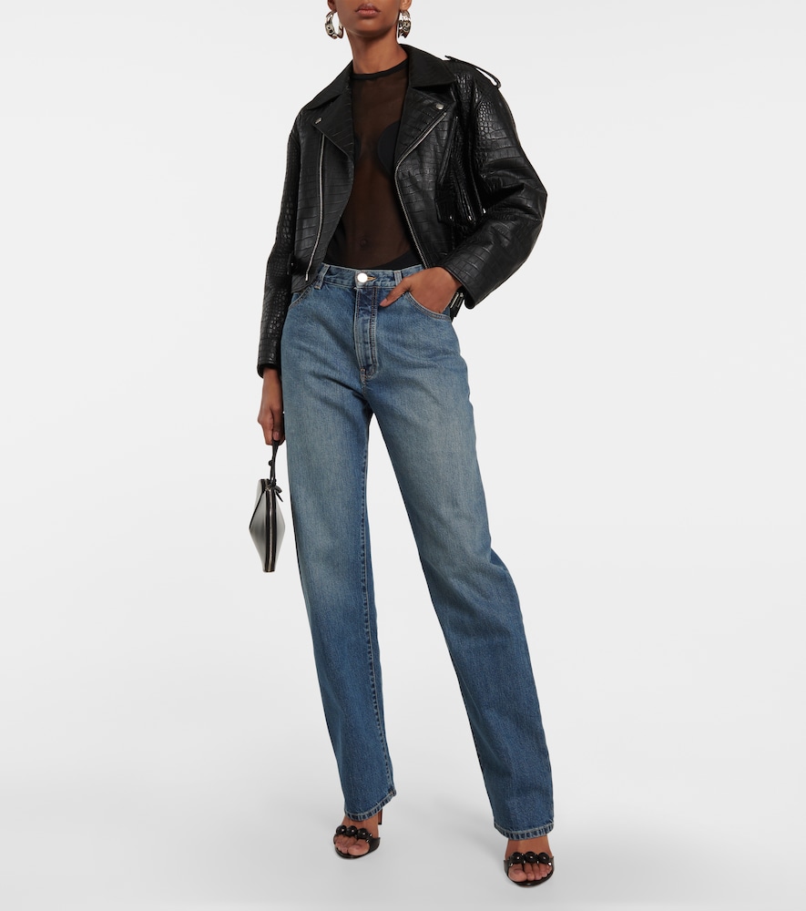 Alaïa Lover low-rise straight jeans