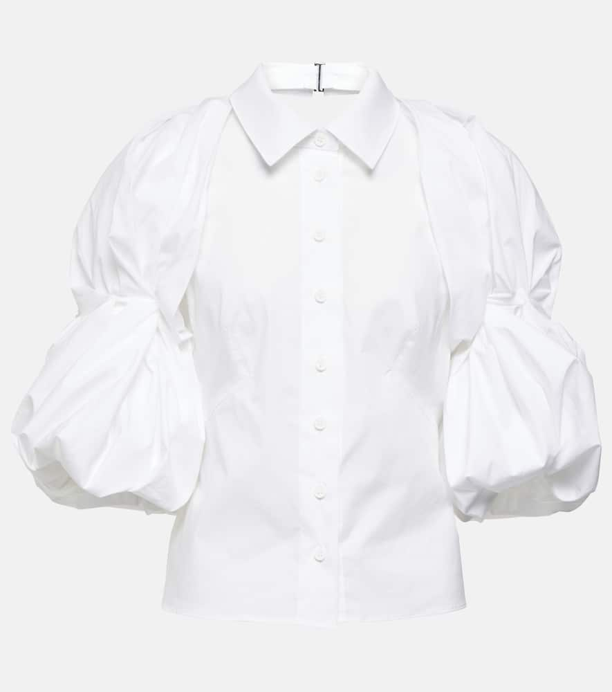 Shop Jacquemus La Chemise Maraca Cotton Poplin Shirt In White