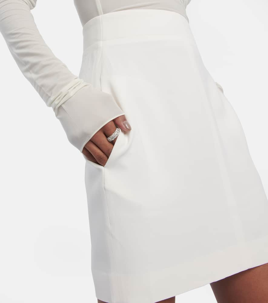 Shop Nensi Dojaka Bridal Cutout Crêpe Minidress In White