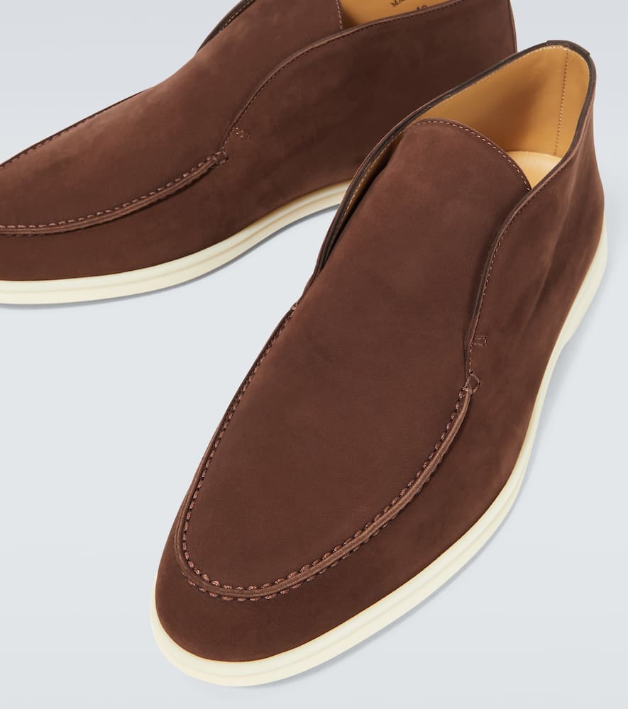 LORO PIANA OPEN WALK LEATHER ANKLE BOOTS