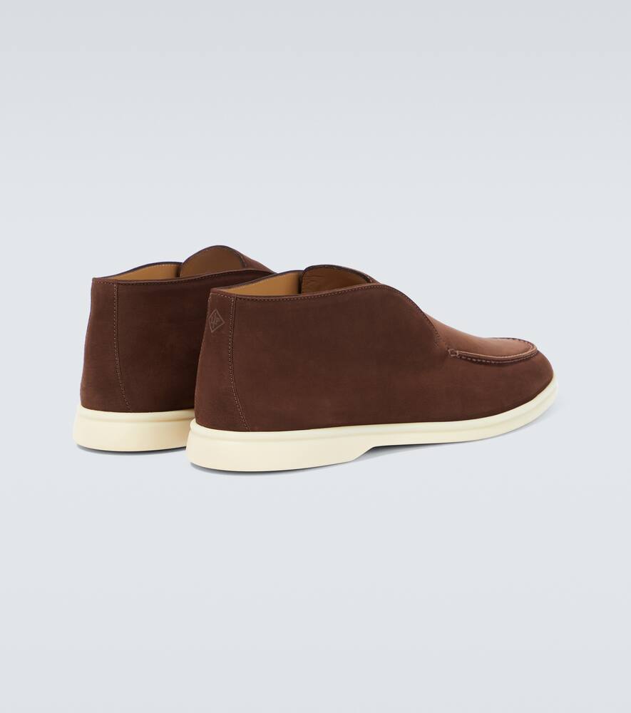 LORO PIANA OPEN WALK LEATHER ANKLE BOOTS