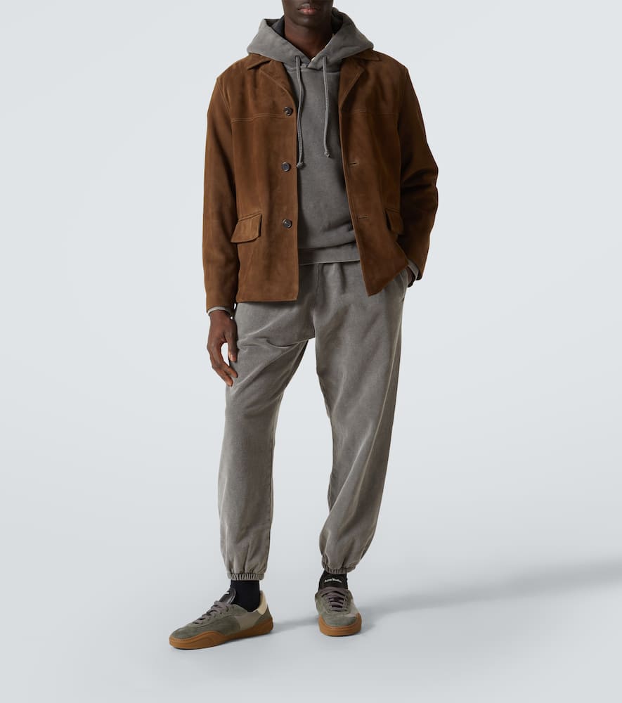 Acne Studios Logo Cotton Unisex Sweatpants With Elasticated Waistband In Black