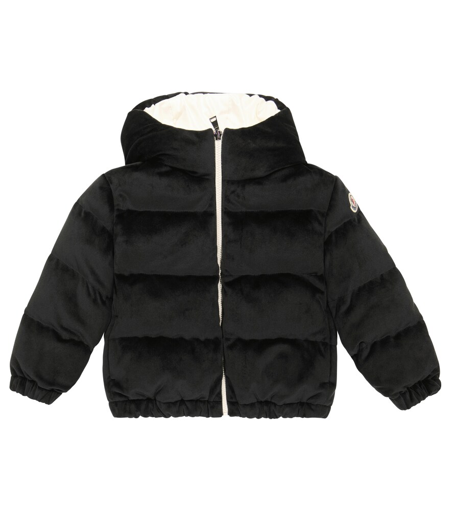 Moncler Enfant Daos Velvet Down Jacket Black 140Cm Kids Girls - Image 1