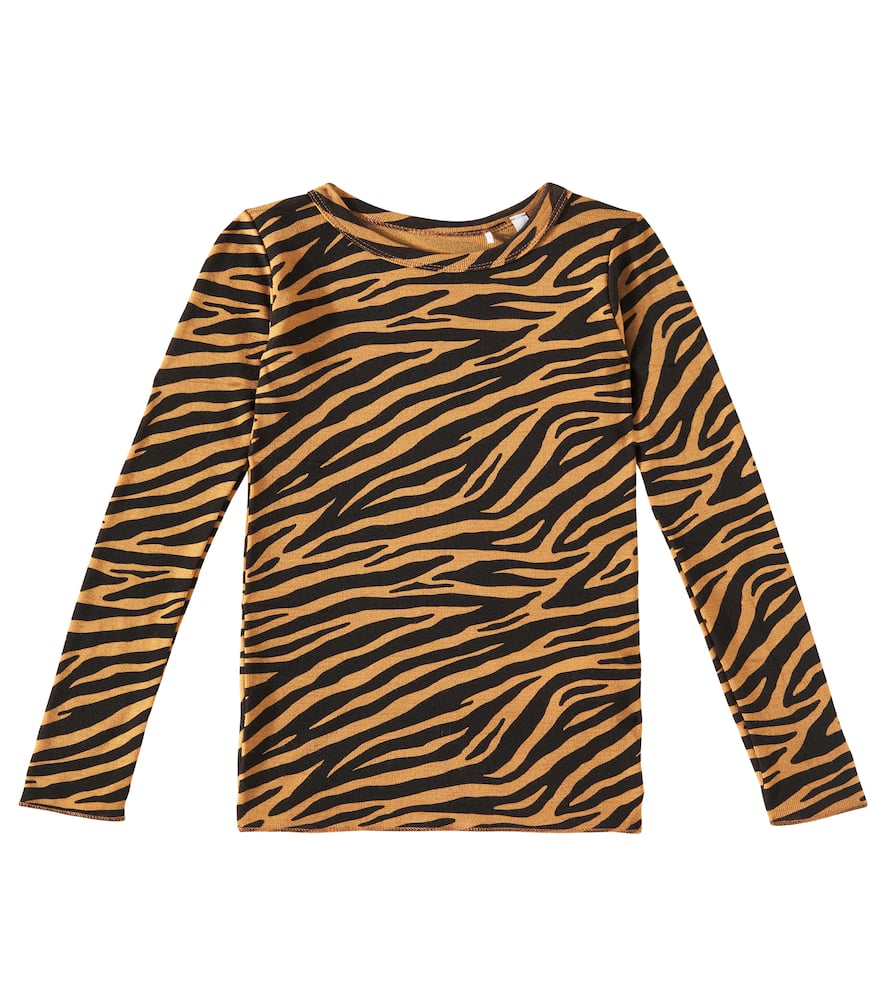Molo Rihanna Zebra-print Wool Top In Schwarz
