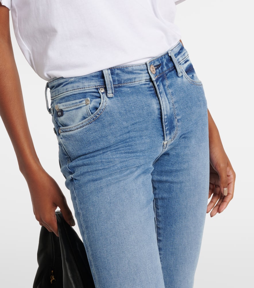 Shop Ag Jodi Cropped Flared Jeans In Blue