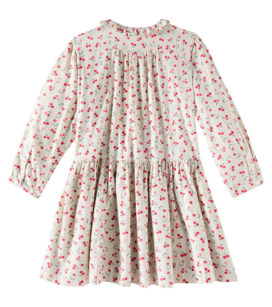 Bonpoint Cherry-print Dress In Beige