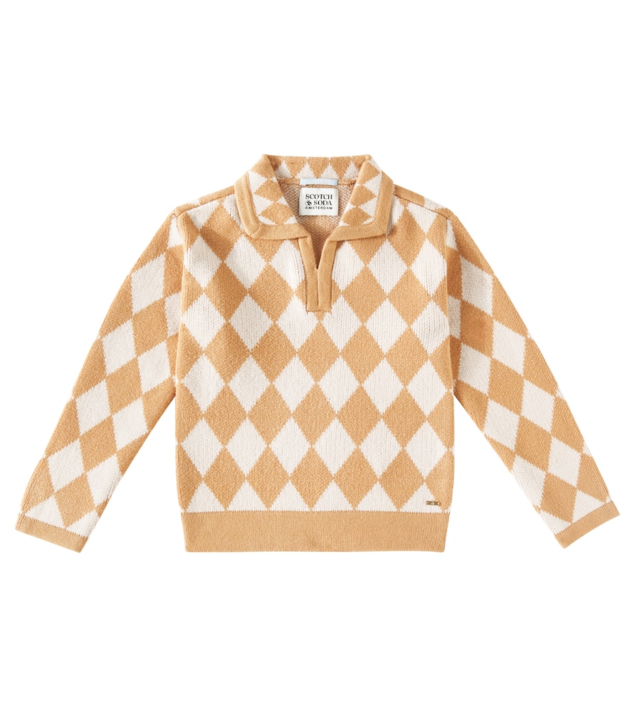 Scotch & Soda Kids Argyle polo sweater
