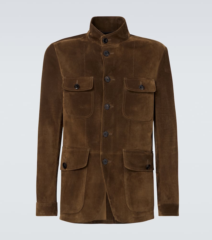 Tom Ford Jacke Aus Veloursleder In Braun