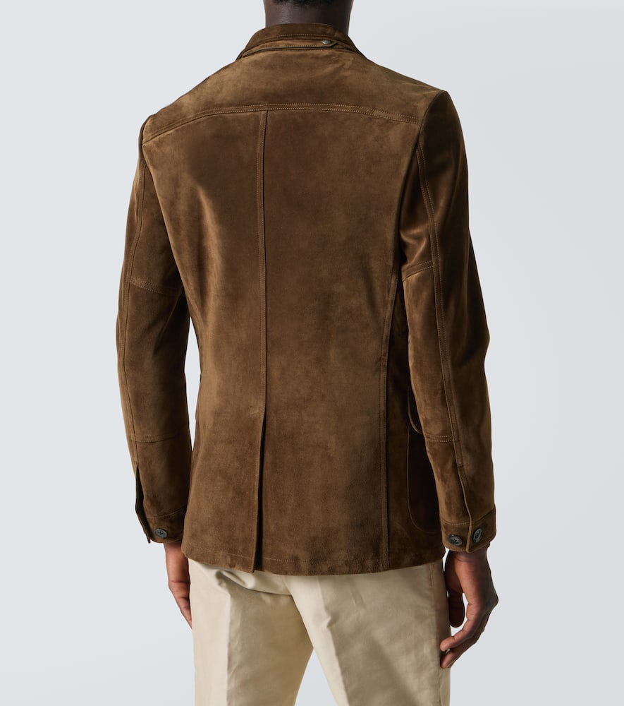 Tom Ford Jacke Aus Veloursleder In Braun