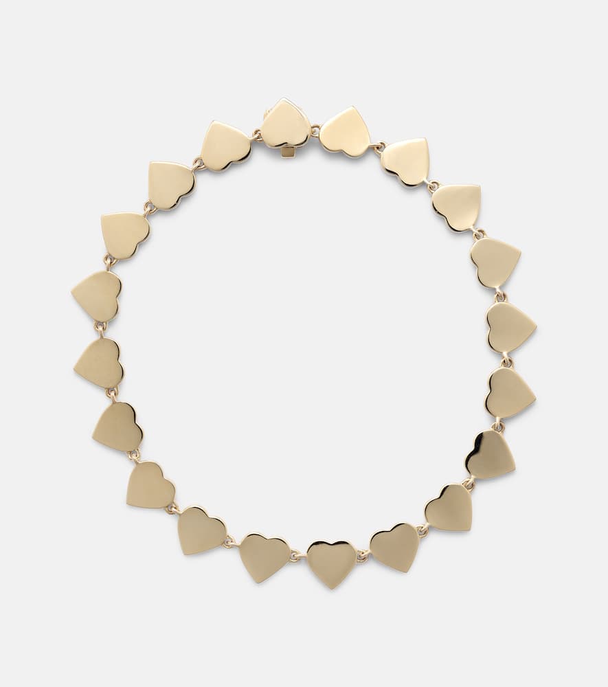 SYDNEY EVAN PURE HEART ETERNITY 14KT GOLD BRACELET