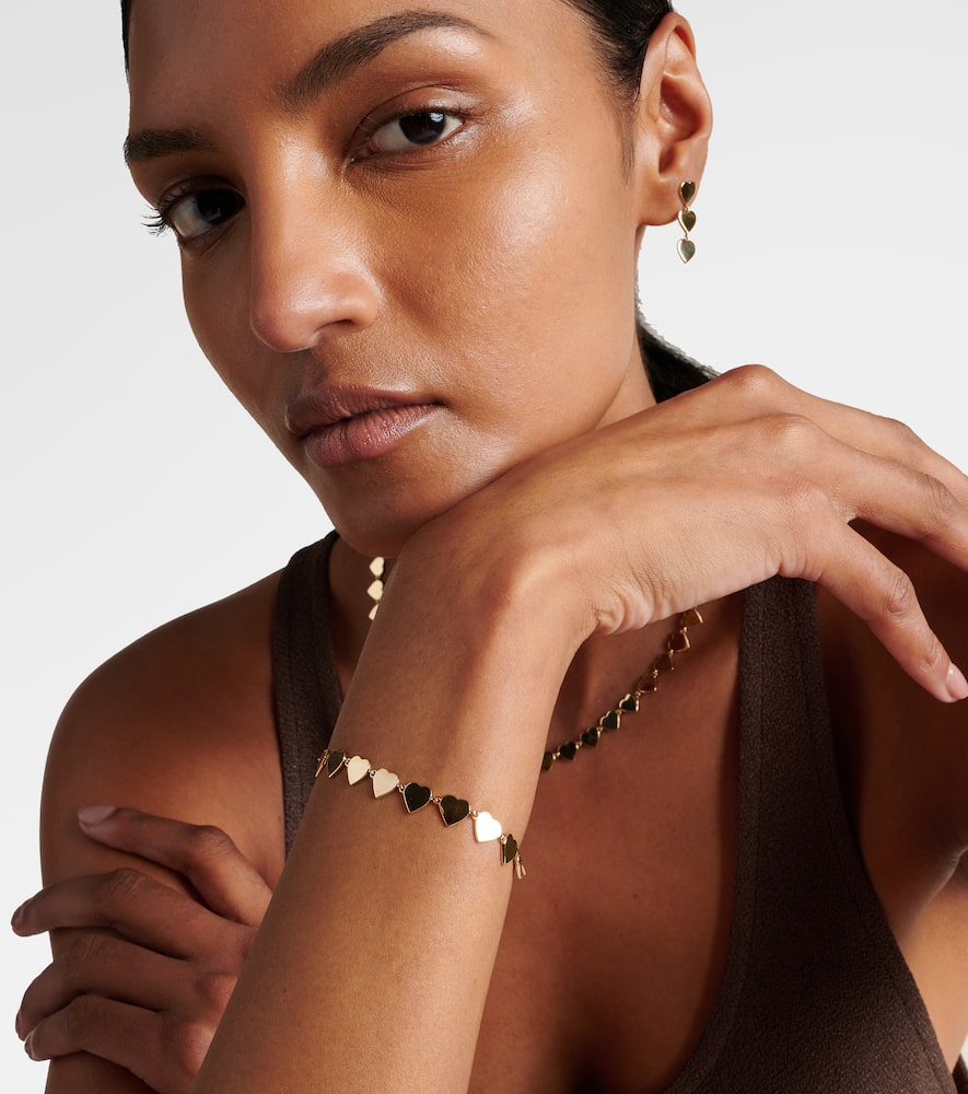 SYDNEY EVAN PURE HEART ETERNITY 14KT GOLD BRACELET