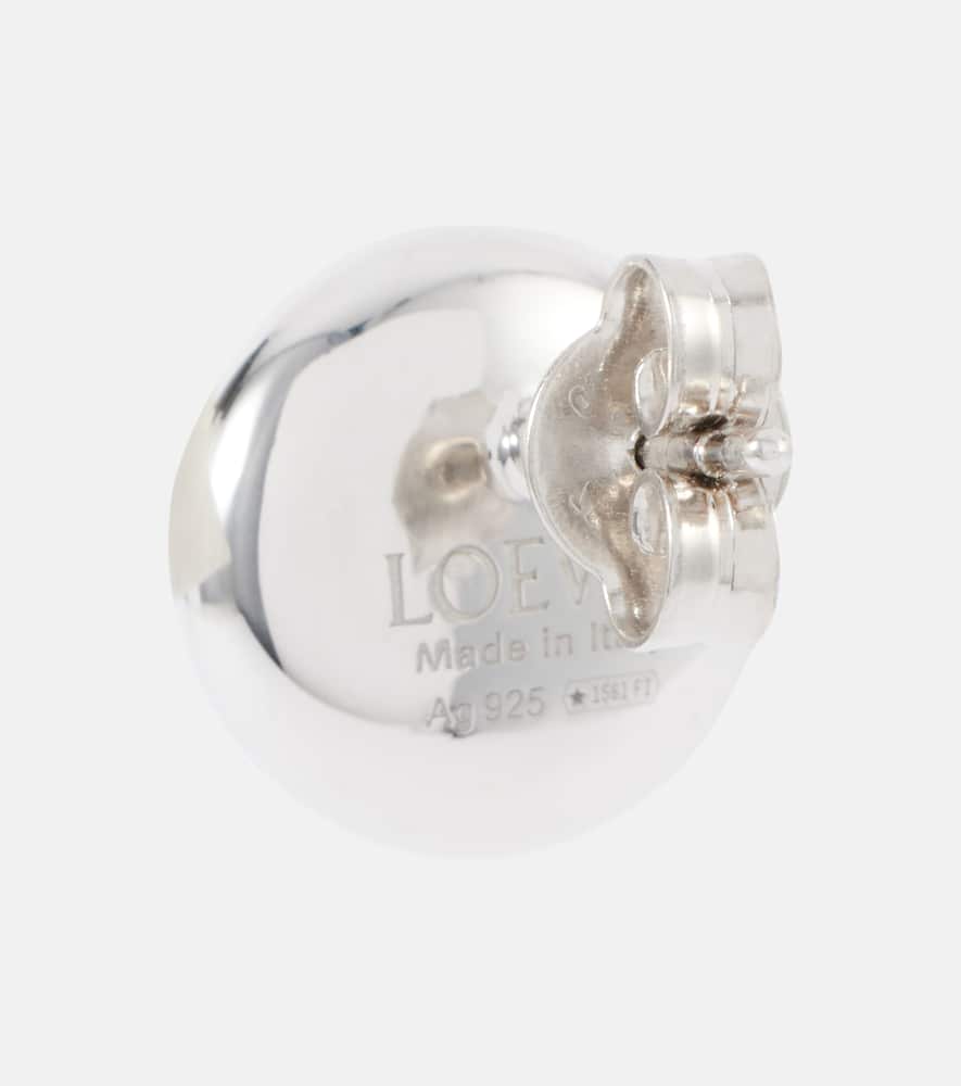 Loewe Anagram Pebble Sterling Silver Stud Earrings In Silver