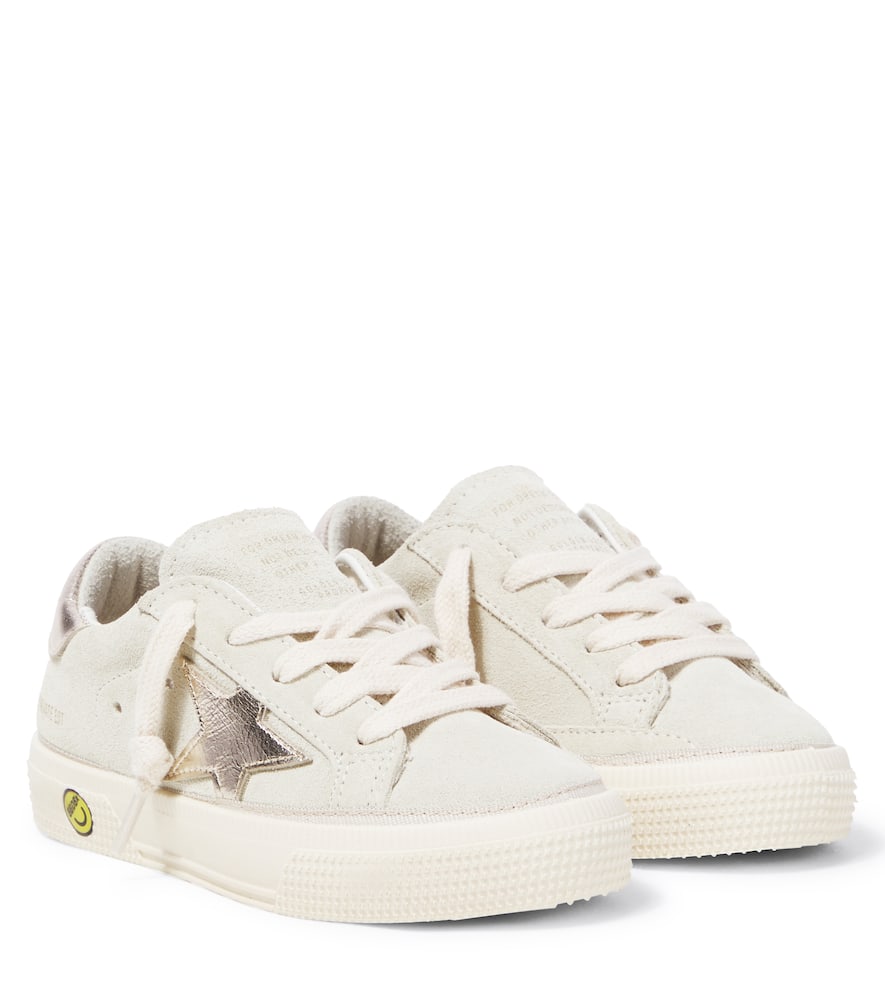 Golden Goose May Suede Sneakers In Beige