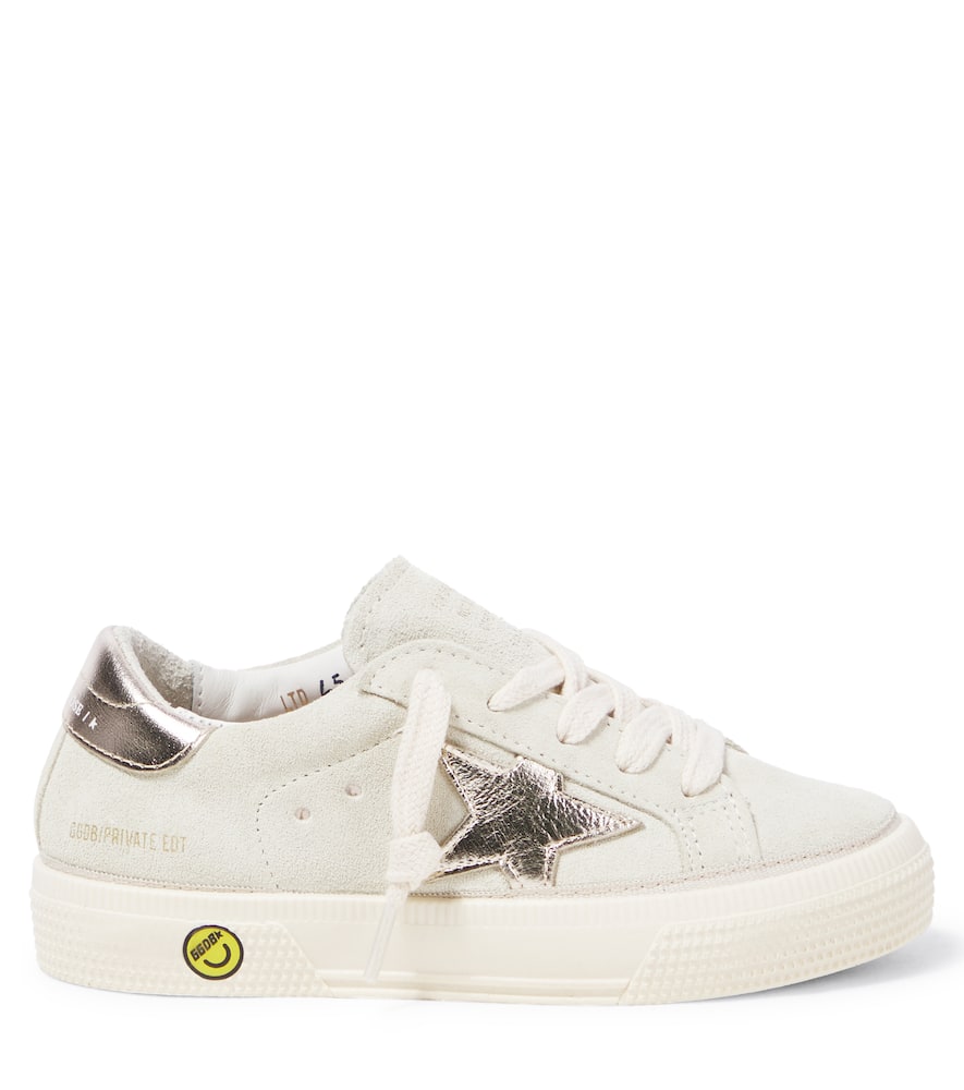 Golden Goose May Suede Sneakers In Beige