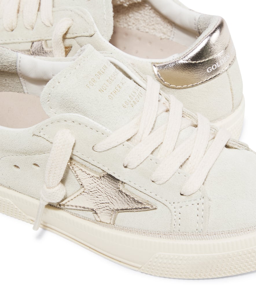 Golden Goose May Suede Sneakers In Beige