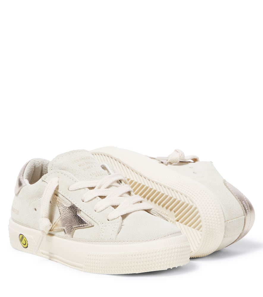 Golden Goose May Suede Sneakers In Beige
