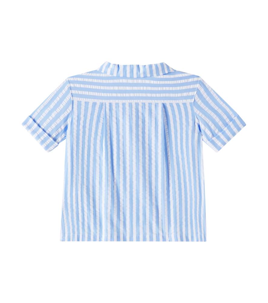 Dolce & Gabbana Baby Hemd Dg Aus Baumwolle In Blau