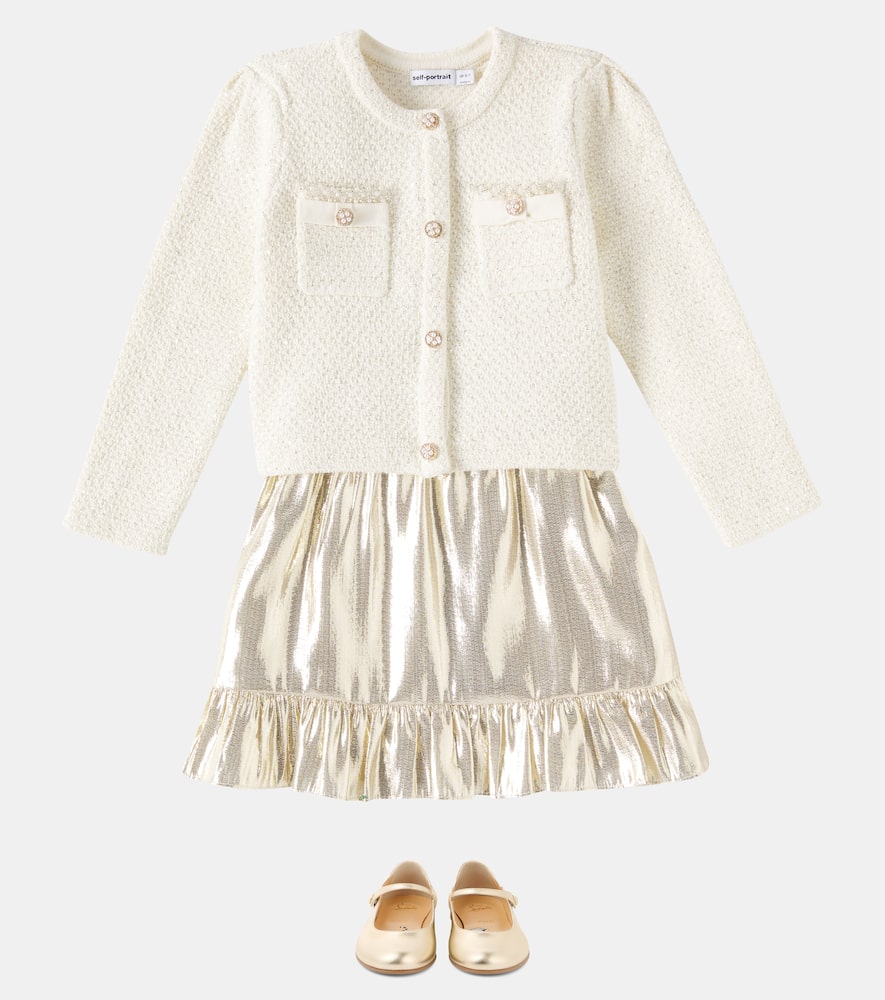 SELF-PORTRAIT SEQUINED COTTON-BLEND CARDIGAN